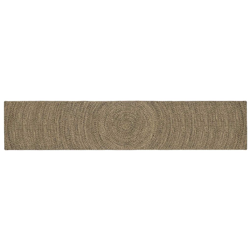 Alue matot Luonnollinen ja musta 80 x 400 cm Juutti