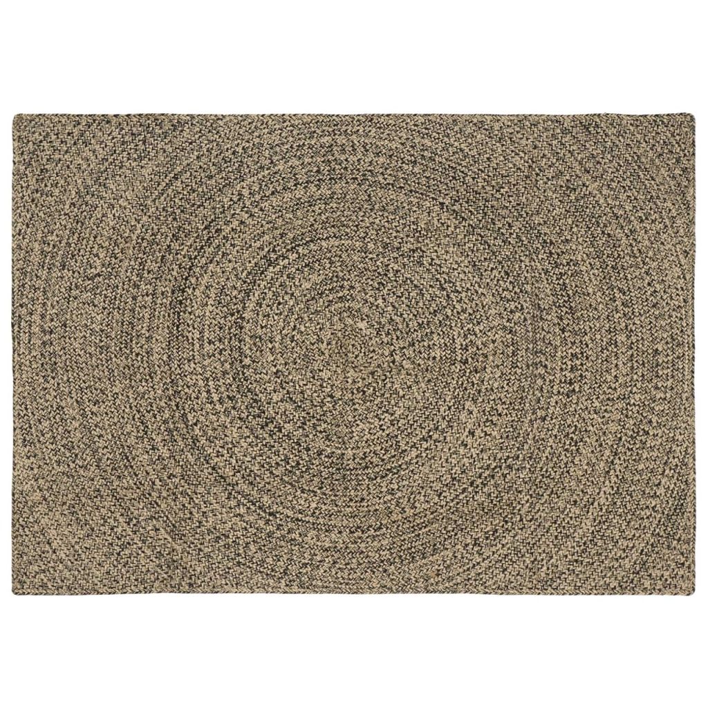 Alue matot Luonnollinen ja musta 120 x 170 cm Juutti