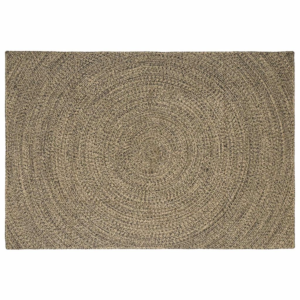 Alue matot Luonnollinen ja musta 200 x 290 cm Juutti