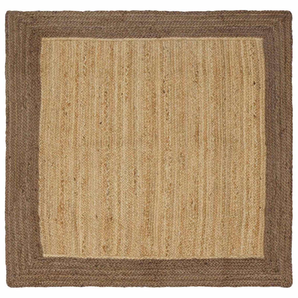 Alue matot Suorakaide Luonnollinen ja harmaa 120 x 120 cm