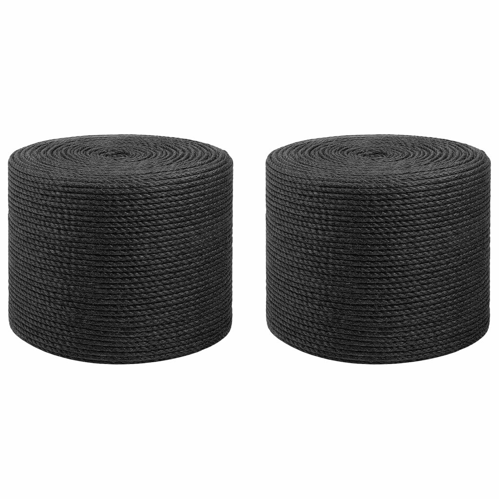 Juutti Köysi 2 pcs 2 Musta 100% Tossa juutti