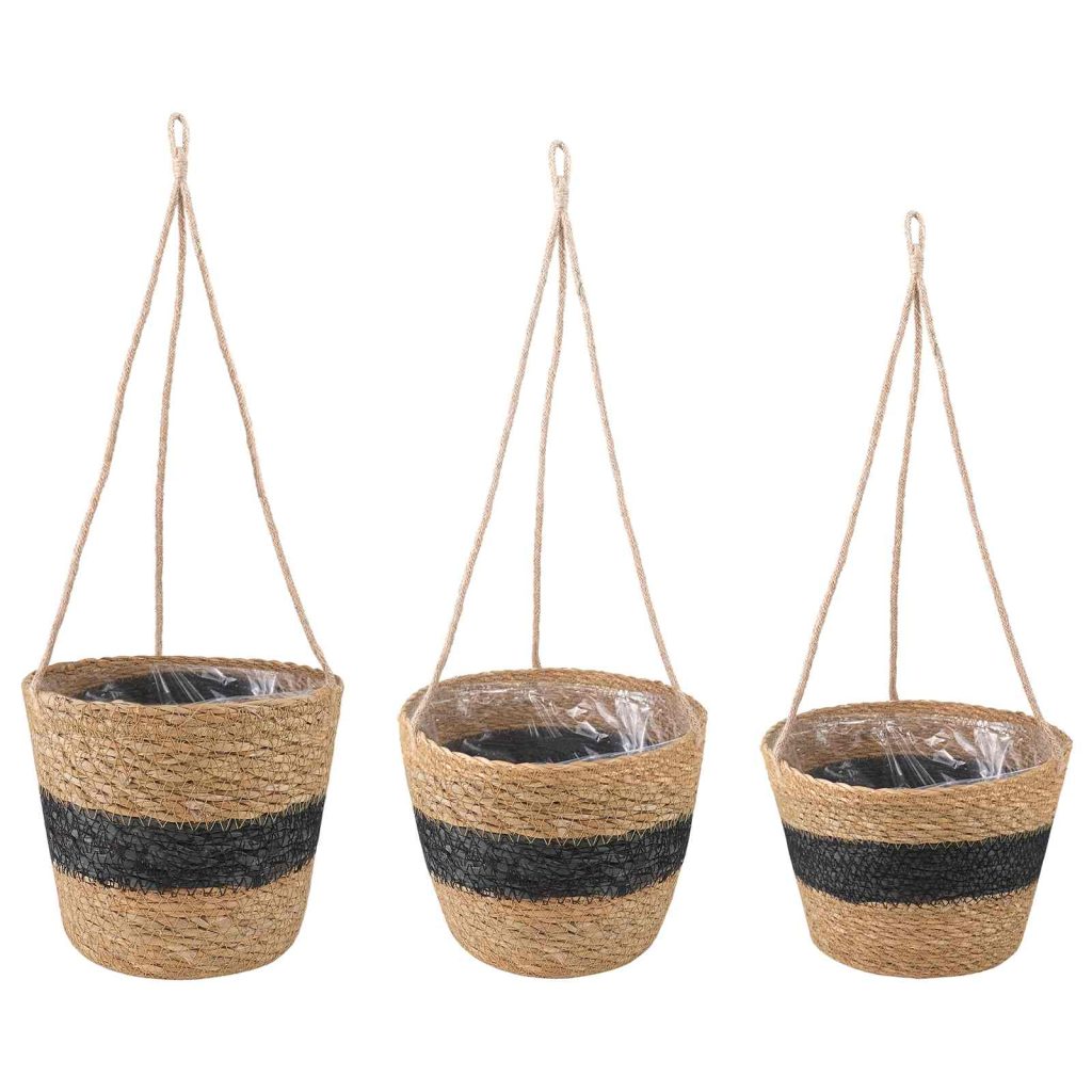 Meriheinäkasvit 3 pcs Luonnollinen ja musta Ø26 x 19 cm