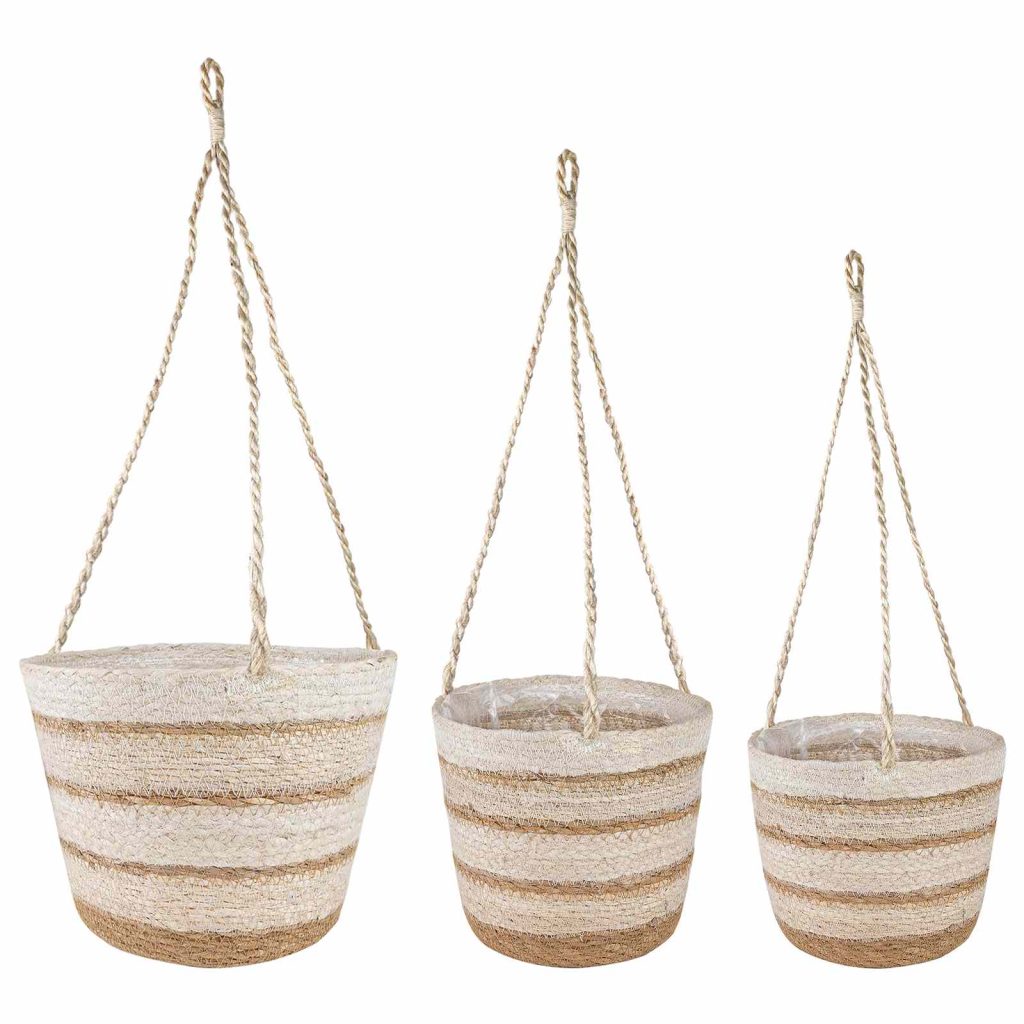 Meriheinäkasvit 3 pcs Luonnollinen, Valkoinen ja Beige