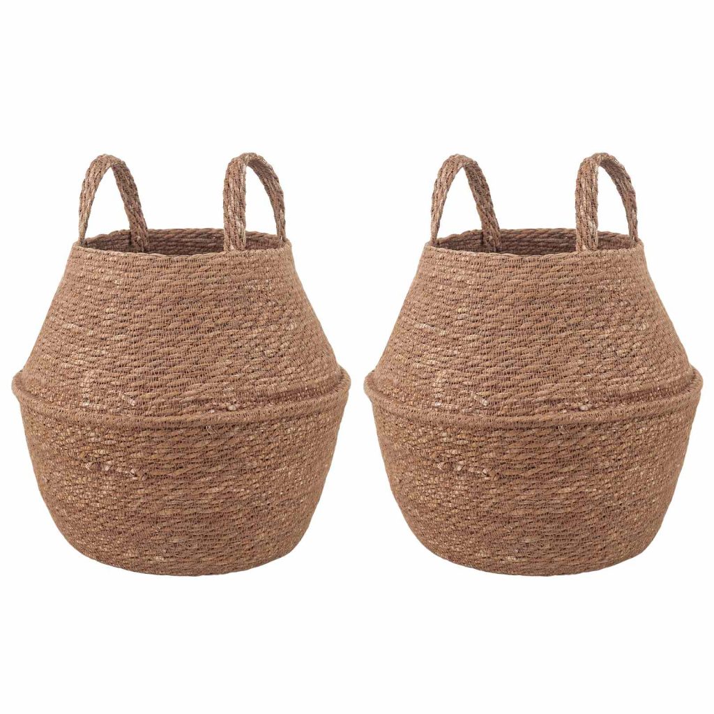 Kasviruukku kahvoilla 2 pcs Luonnollinen Ø 22 x 20 cm