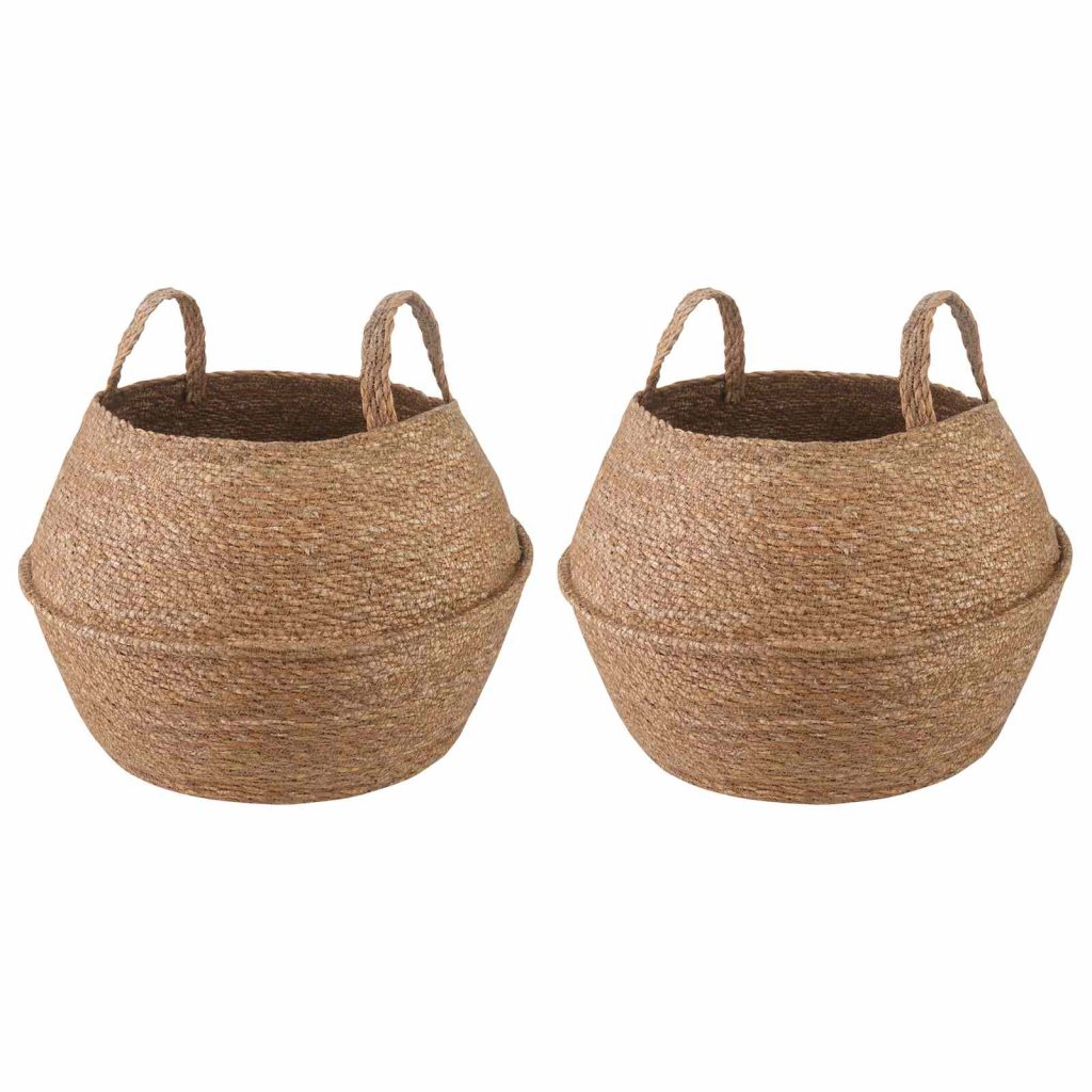 Kasviruukku kahvoilla 2 pcs Luonnollinen Ø 32 x 32 cm