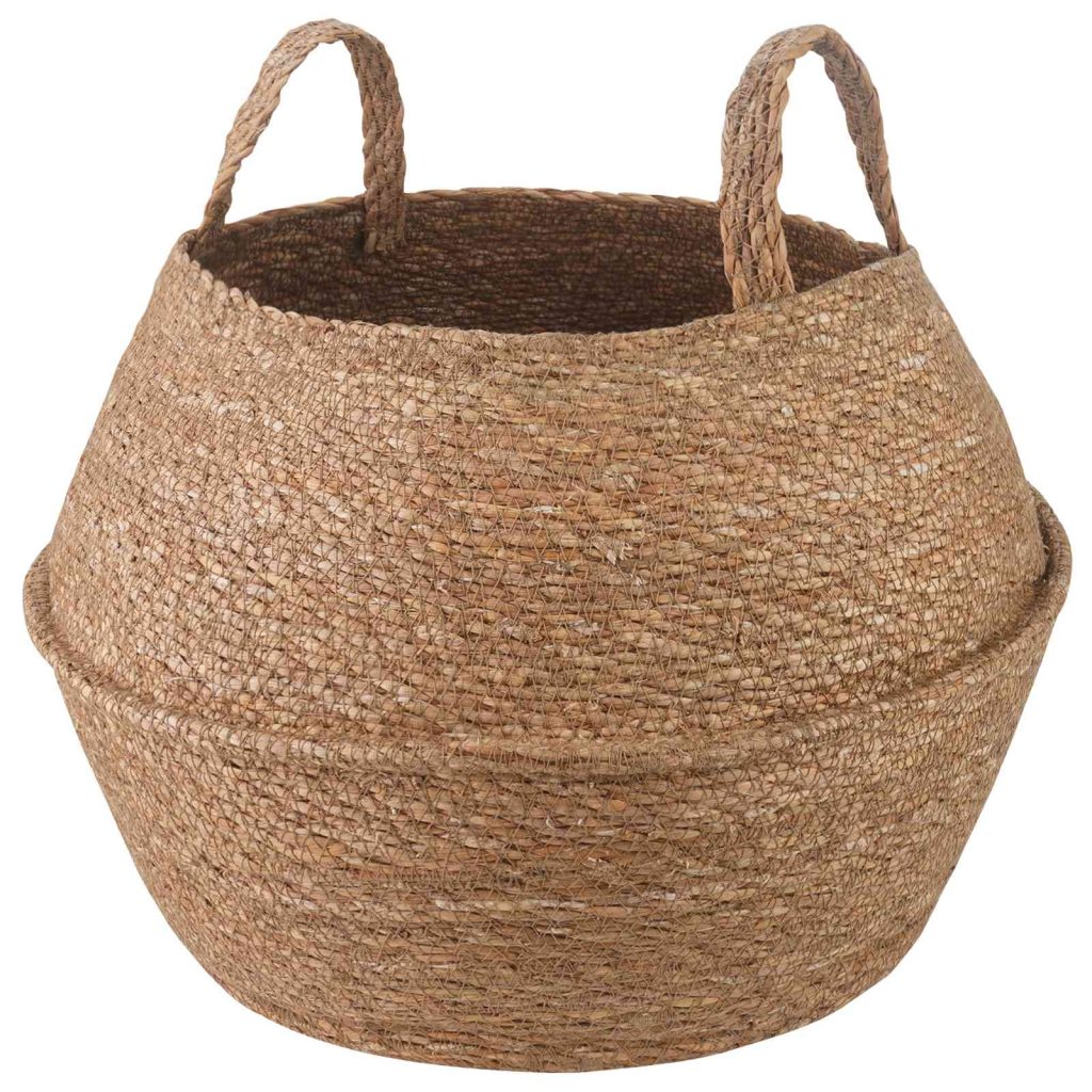 Kasviruukku kahvoilla Luonnollinen Ø 45 x 36 cm 100% Meriheinä