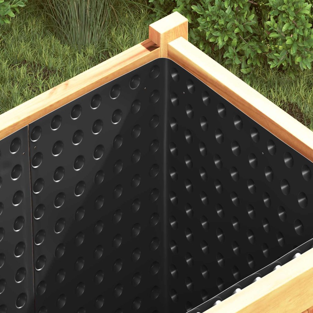 Kolopohjainen vedenpoistolevy 2 pcs Musta 1 x 20 m HDPE