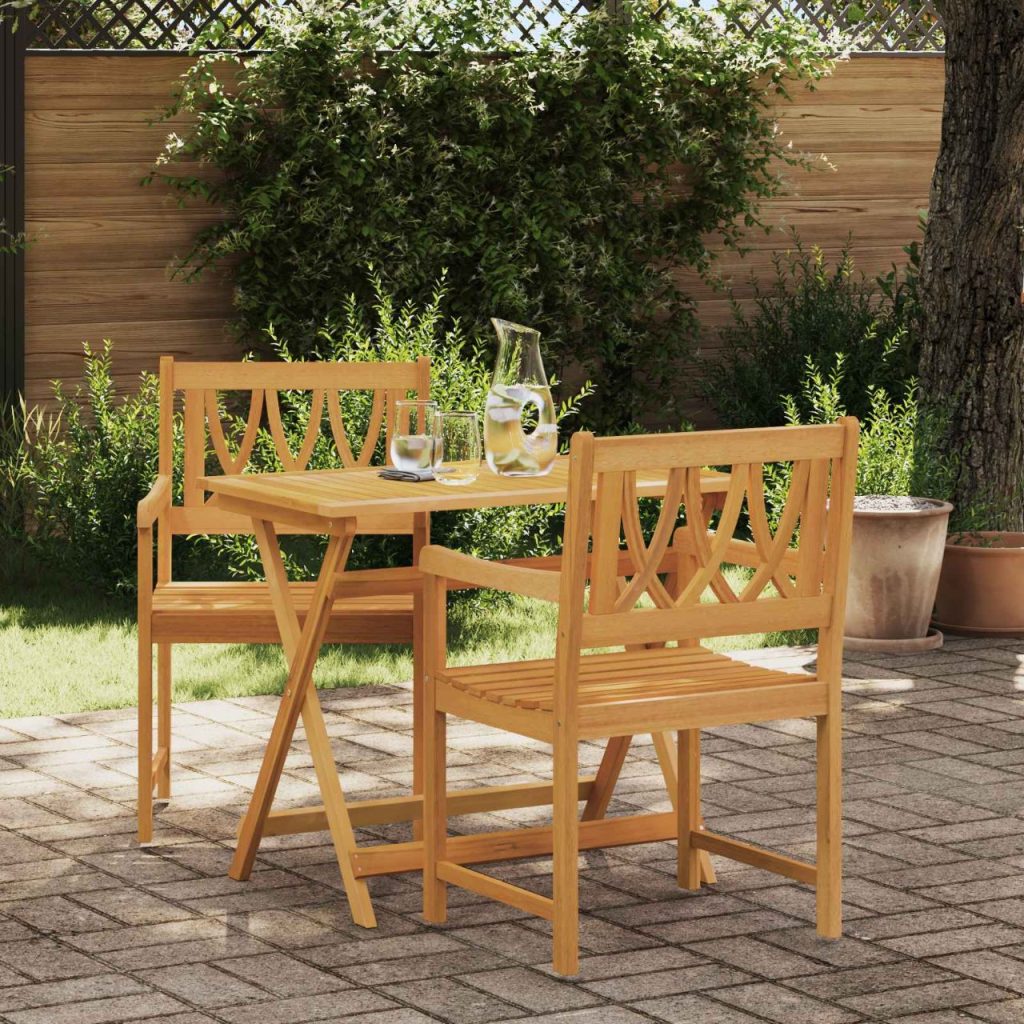 Ulkopenkki 2 pcs Luonnollinen 56 x 55,5 x 90 cm Tiheä akasiapuu
