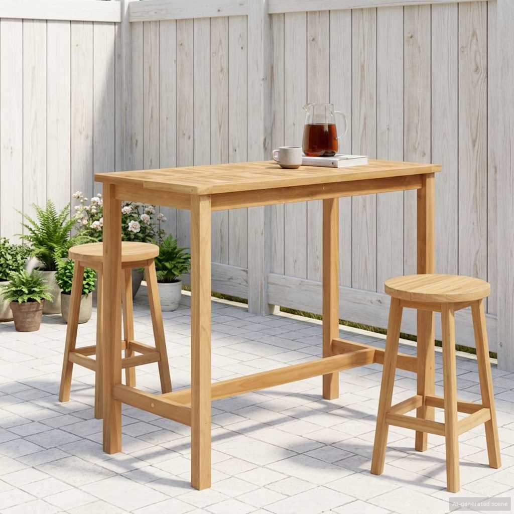Baaripöytä Luonnollinen 110 x 60 x 105 cm Tiikki