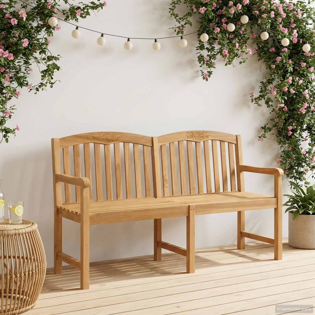 Käsintehty Ruusupenkki Luonnollinen 179,5 x 61 x 90 cm