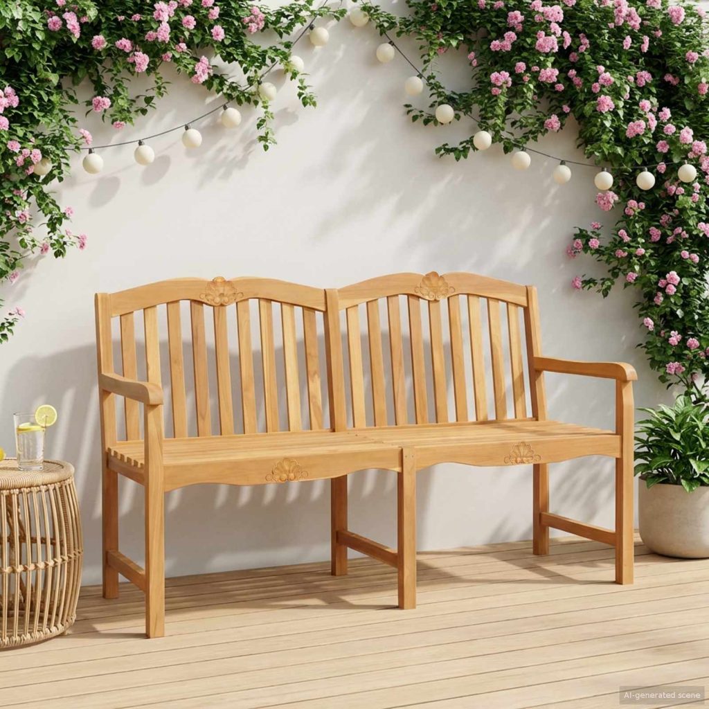 Käsintehty Ruusupenkki Luonnollinen 150 x 60,5 x 95 cm