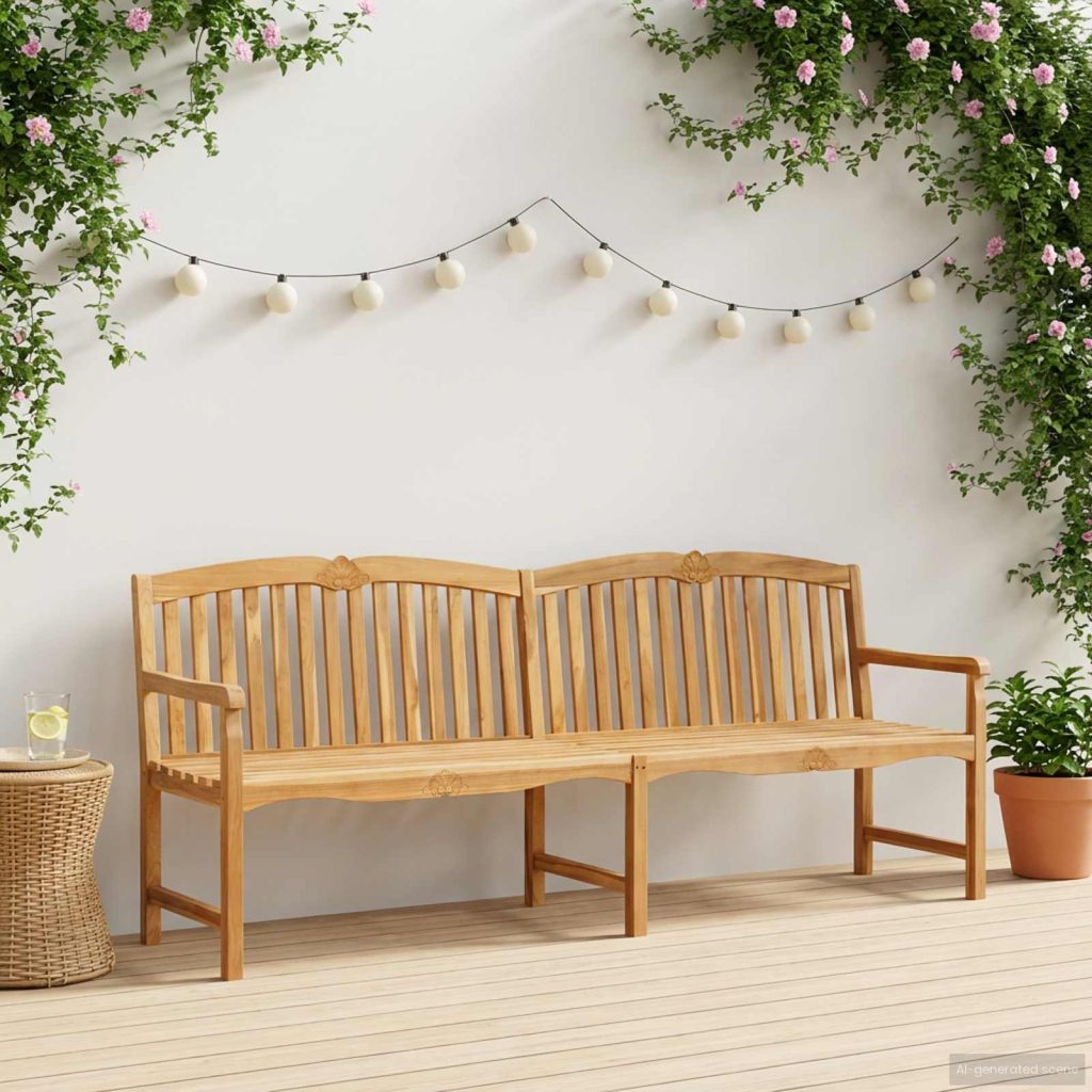 Käsintehty Ruusupenkki Luonnollinen 228 x 61 x 94,5 cm