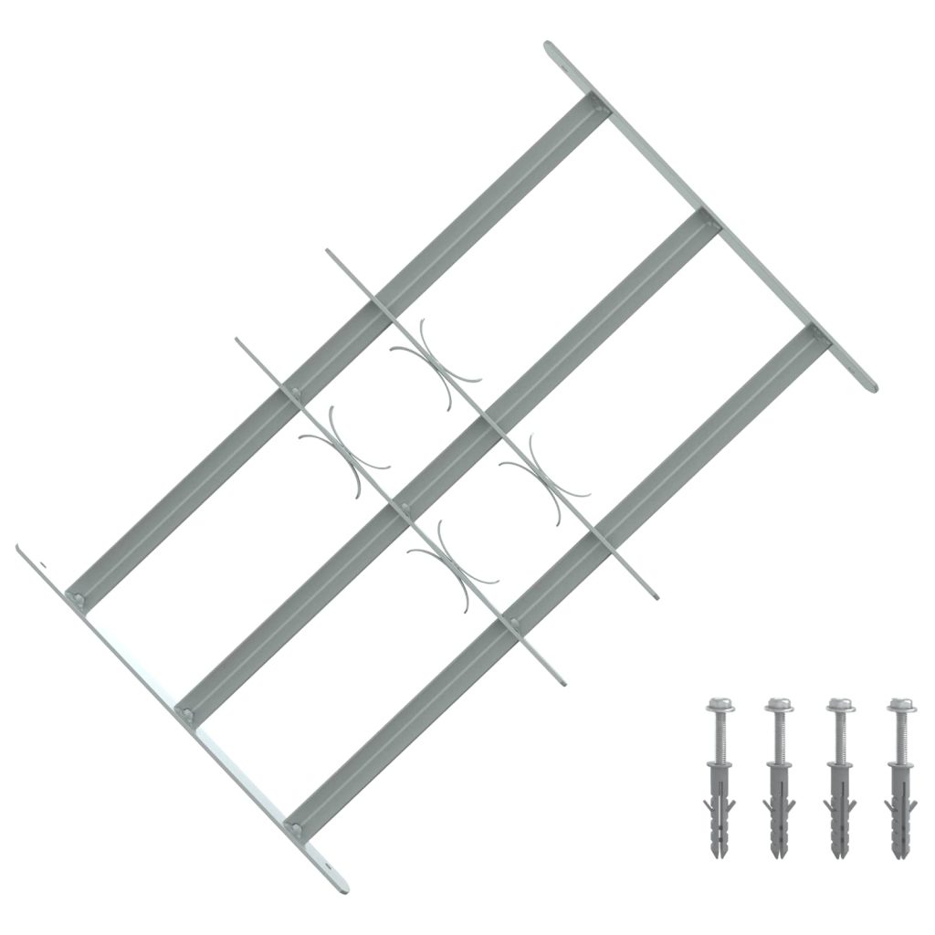 Ikkunoiden turvaverkko 3 ristikkopalkilla 3 pcs 430-740 mm