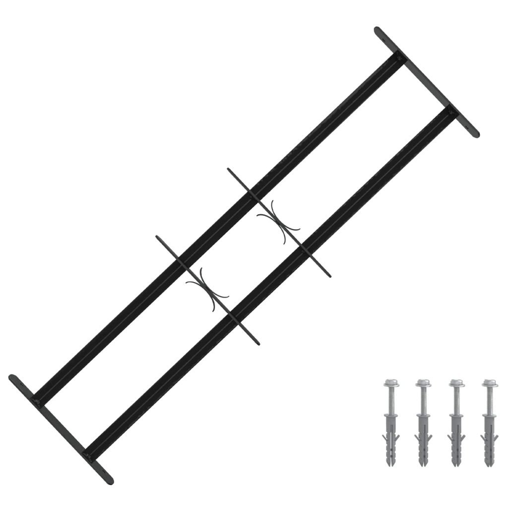 Ik windowin turva-aita kahdella poikkitangolla 3 pcs 63-114 cm