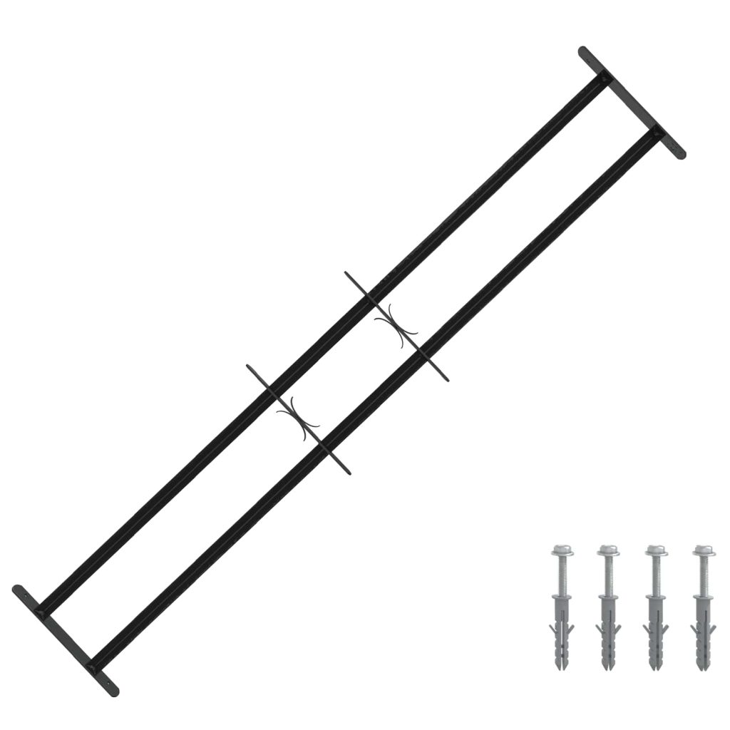 Ik windowin turva-aita kahdella poikkitangolla 3 pcs 93-174 cm