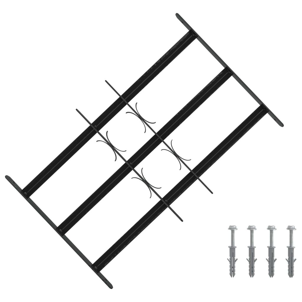 Ikkunoiden turvaverkko 3 ristikkopalkilla 3 pcs 43-74 cm