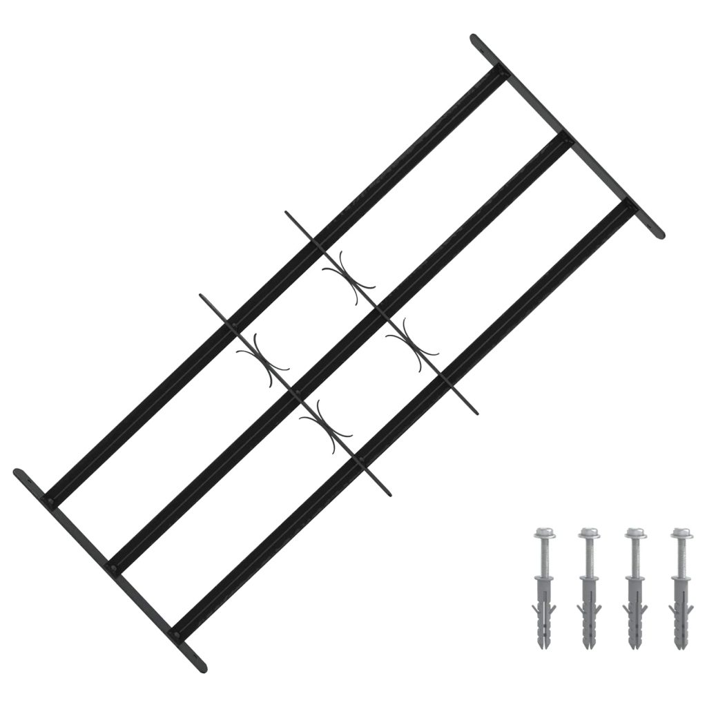 Ikkunoiden turvaverkko 3 ristikkopalkilla 3 pcs 63-114 cm