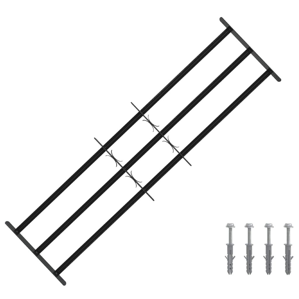 Ikkunoiden turvaverkko 3 ristikkopalkilla 3 pcs 93-174 cm