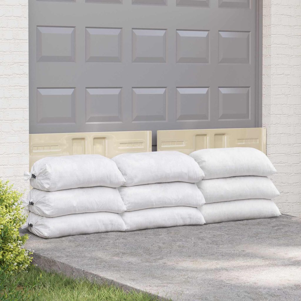 Kudotut säkit 10 pcs valkoinen 30 x 45 cm PP