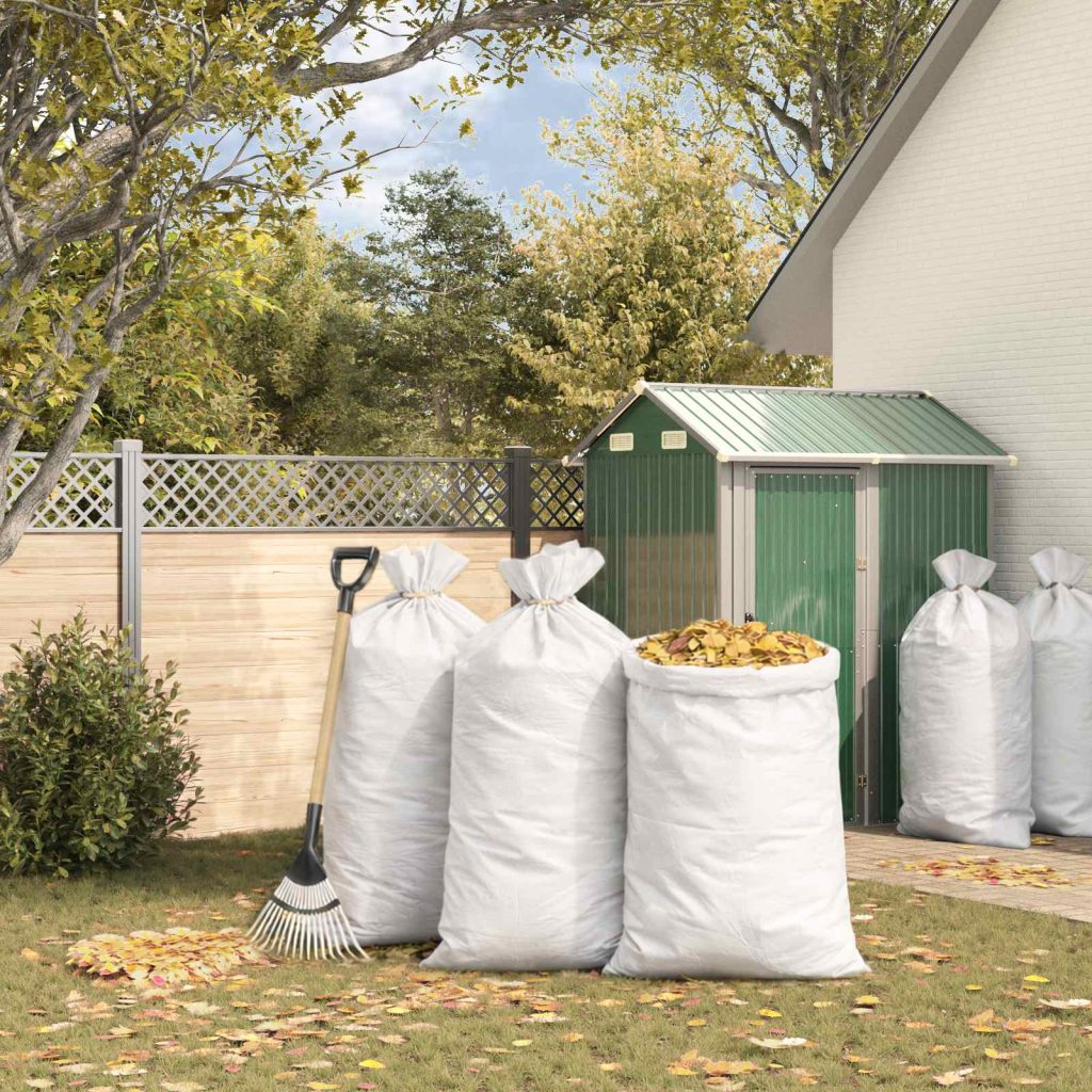 Kudotut säkit 10 pcs valkoinen 100 x 150 cm PP