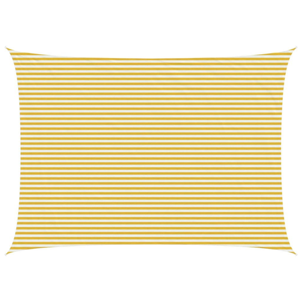 Aurinkovarjolaudat Keltainen ja valkoinen 5 x 6 m HDPE