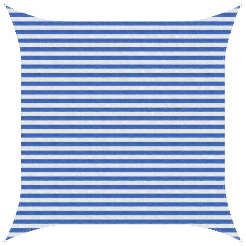 Aurinkovarjolaudat Sininen ja valkoinen 3 x 3 m HDPE
