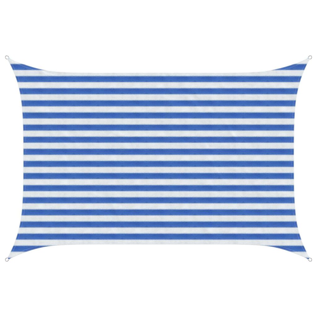 Aurinkovarjolaudat Sininen ja valkoinen 2 x 3 m HDPE