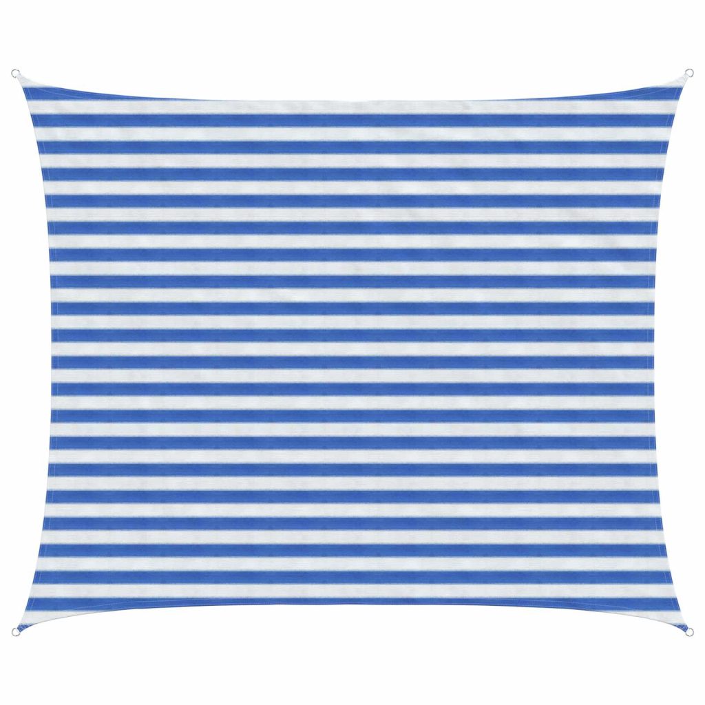 Aurinkovarjolaudat Sininen ja valkoinen 2,5 x 3,5 m HDPE