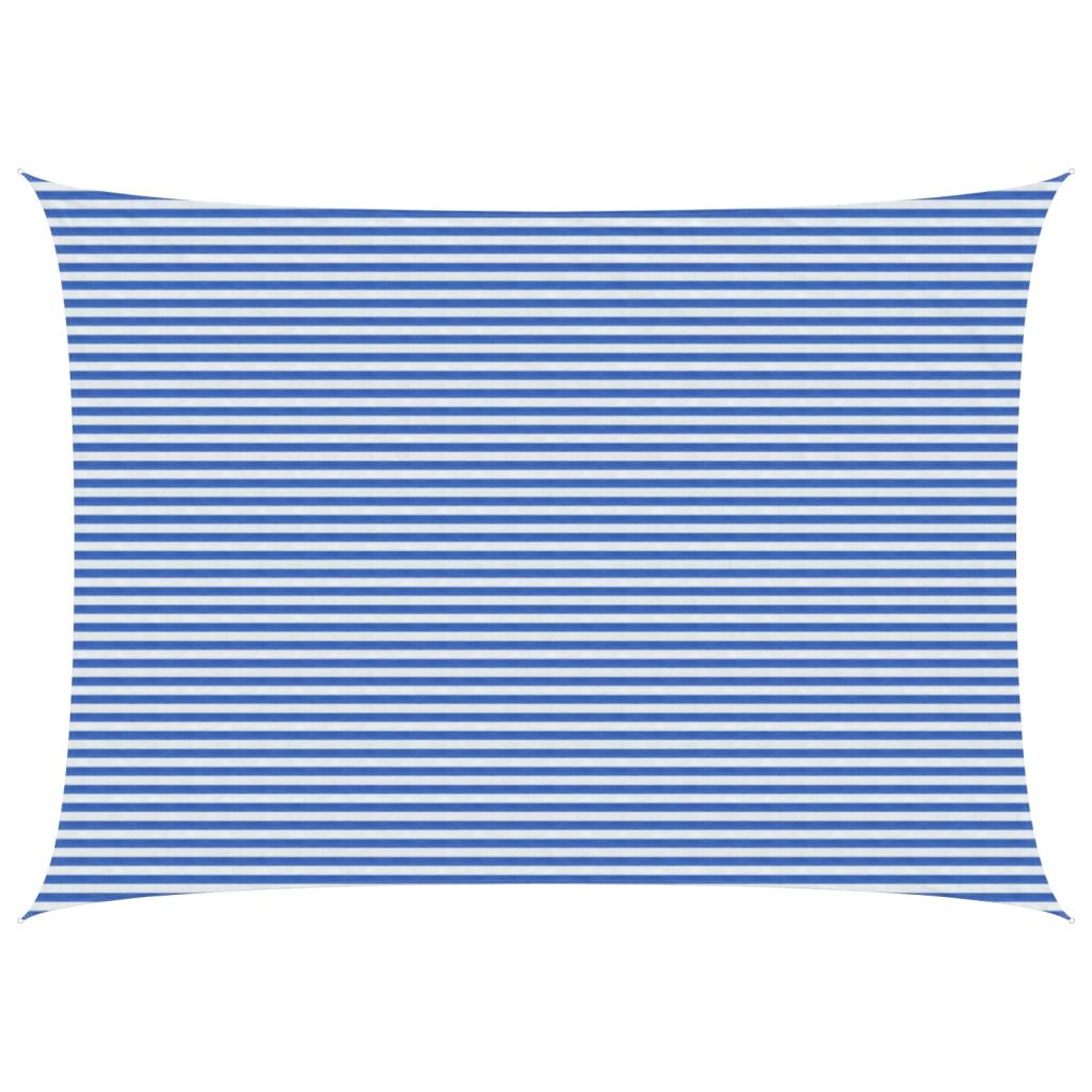 Aurinkovarjolaudat Sininen ja valkoinen 5 x 8 m HDPE