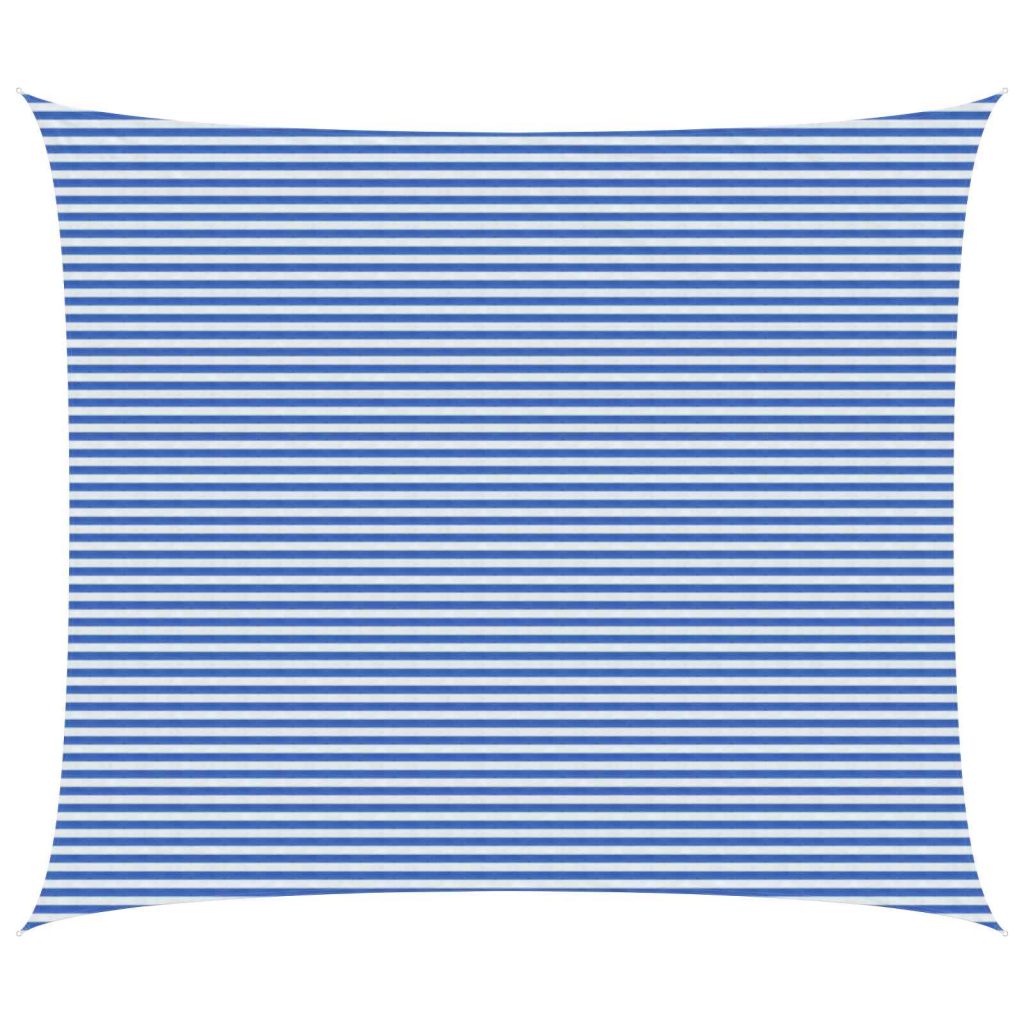 Aurinkovarjolaudat Sininen ja valkoinen 6 x 8 m HDPE