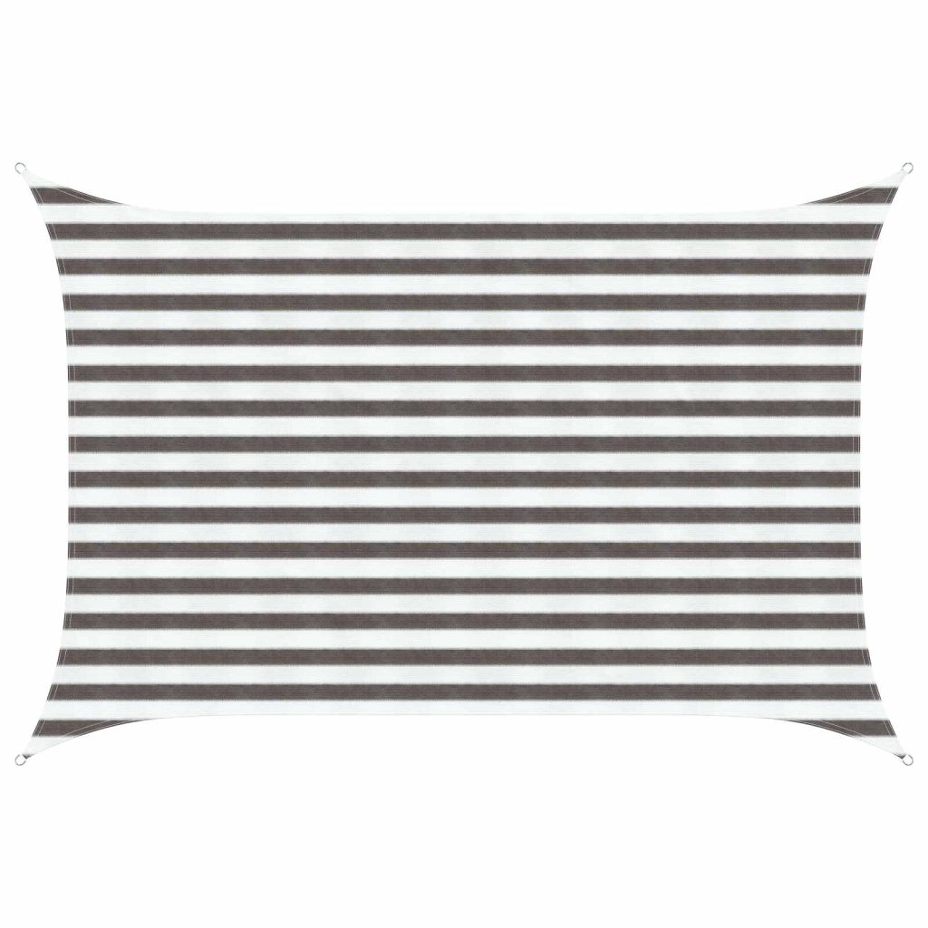 Aurinkovarjolaudat Vaaleanharmaa ja valkoinen 2 x 2,5 m HDPE