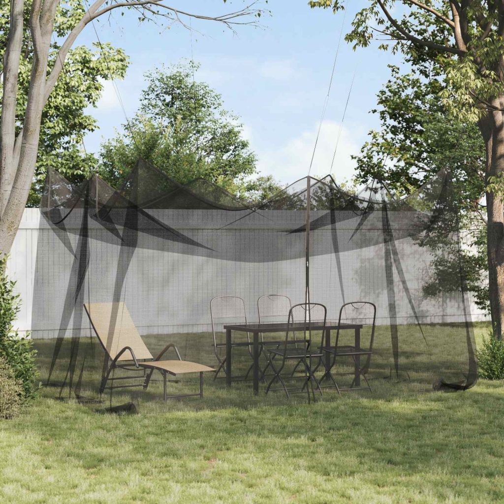 Puutarhan hyttysverkko 156 mesh Musta 3 x 4,5 x 2,5 m