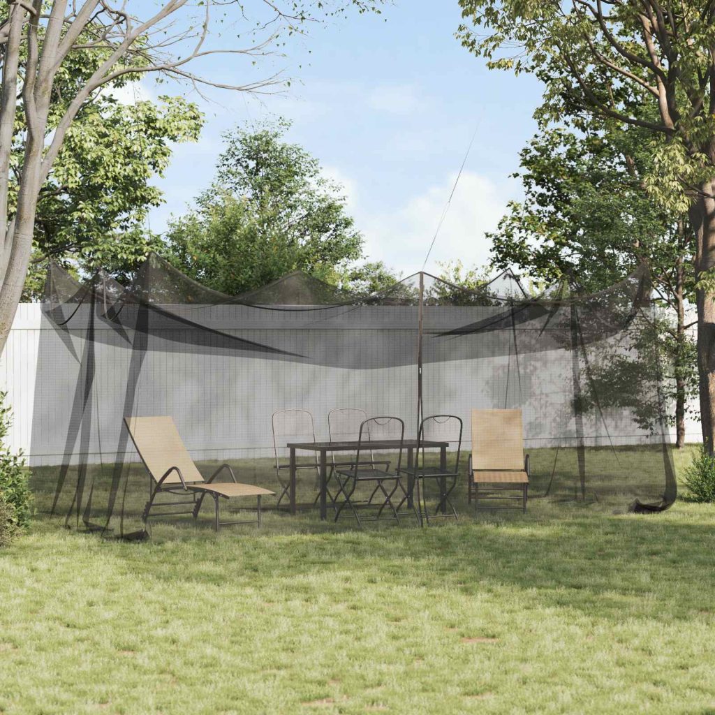 Puutarhan hyttysverkko 156 mesh Musta 3 x 6 x 2,5 m Polyesteri