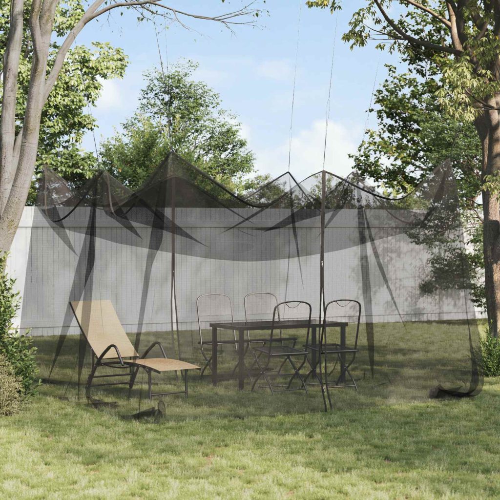 Puutarhan hyttysverkko 156 mesh Musta 4 x 4 x 2,5 m Polyesteri