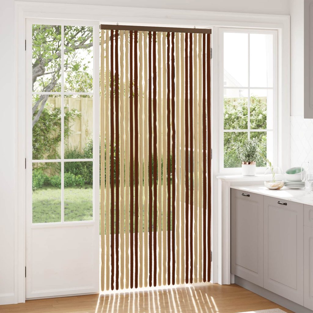Hyönteiskangas Chenille Ruskea ja beige 100 x 220 cm 100% PP