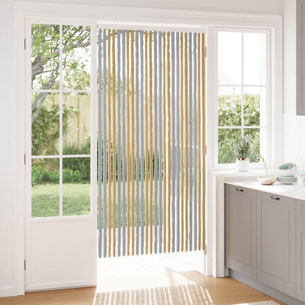 Hyönteiskangas Chenille Harmaa ja beige 100 x 200 cm 100% PP