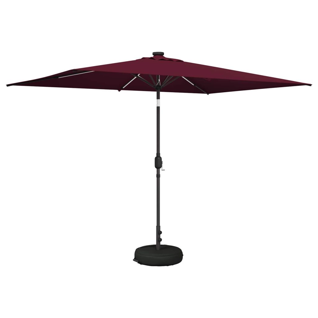 Puutarha Parasol LED Valoilla 200 x 300 cm Polyesteri