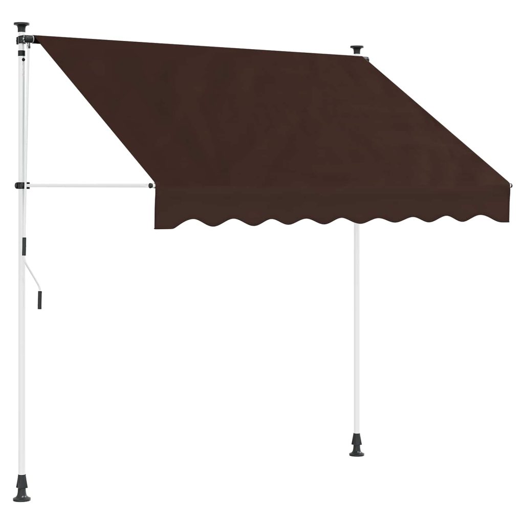 Manuaalinen vedettävä varjo Ruskea 350 cm