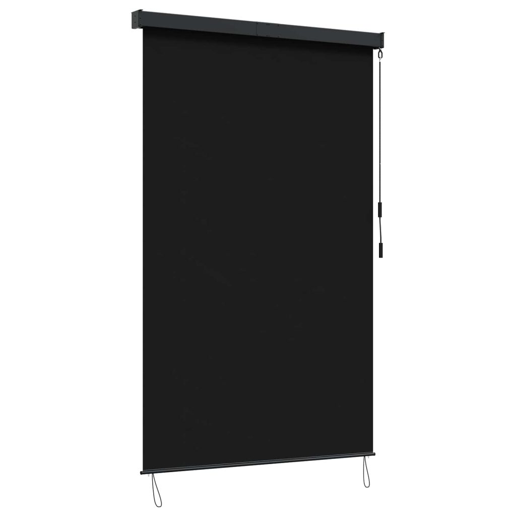 Rullaverho Musta 120 x 250 cm Kangas ja Alumiini