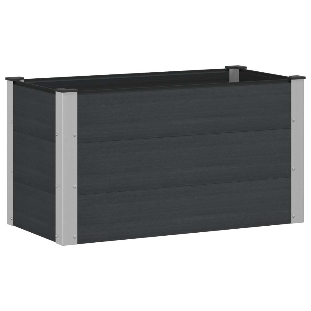 Puutarhan Korotettu Kukkalaatikko Musta 100 x 50 x 54 cm