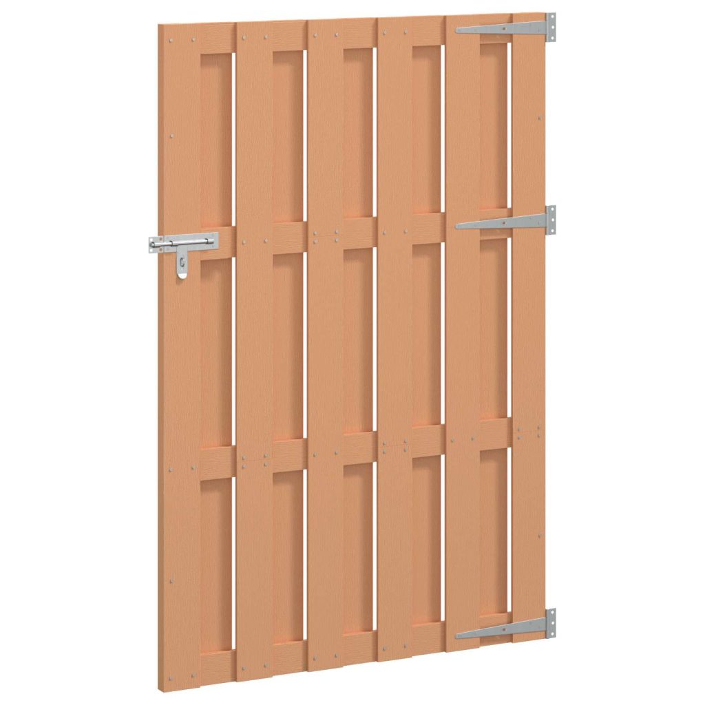 Puutarhaportti 100 x 150 cm WPC ja alumiini Ruskea