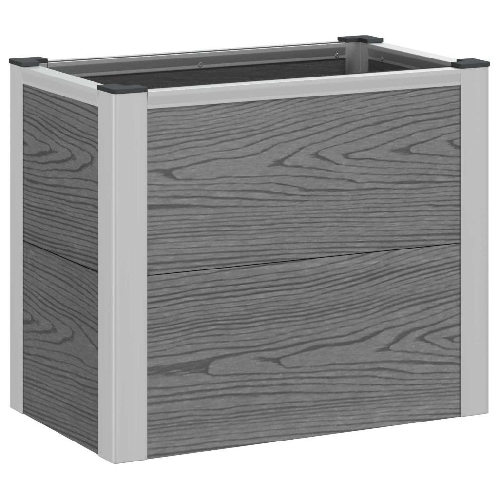 Puutarhan Korotettu Kukkalaatikko Harmaa 50 x 30 x 22 cm