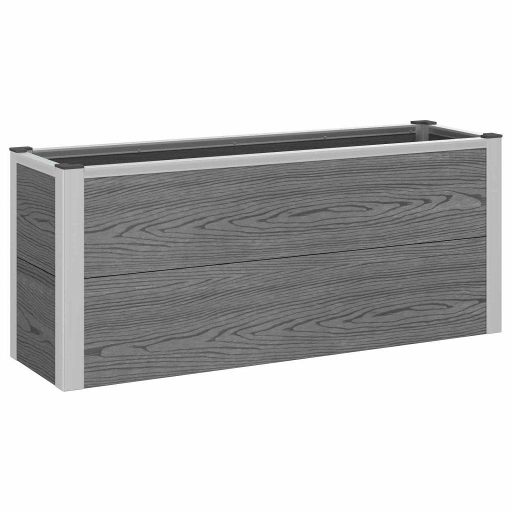 Puutarhan Korotettu Kukkalaatikko Harmaa 100 x 30 x 22 cm