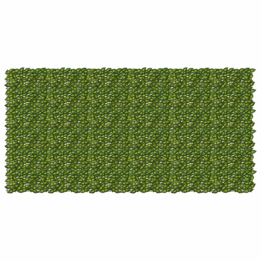 Parvekkeensuoja lehdillä Vihreä ja keltainen 300 x 150 cm