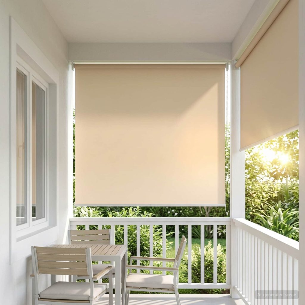 Rullaverho UV-suojaus Beige 120 x 140 cm Polyesteri