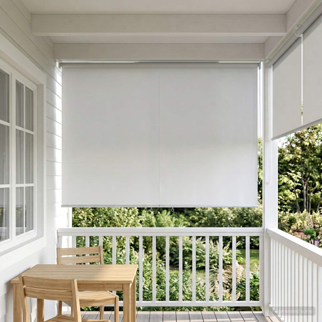 Rullaverho UV-suojaus valkoinen 180 x 230 cm Polyesteri