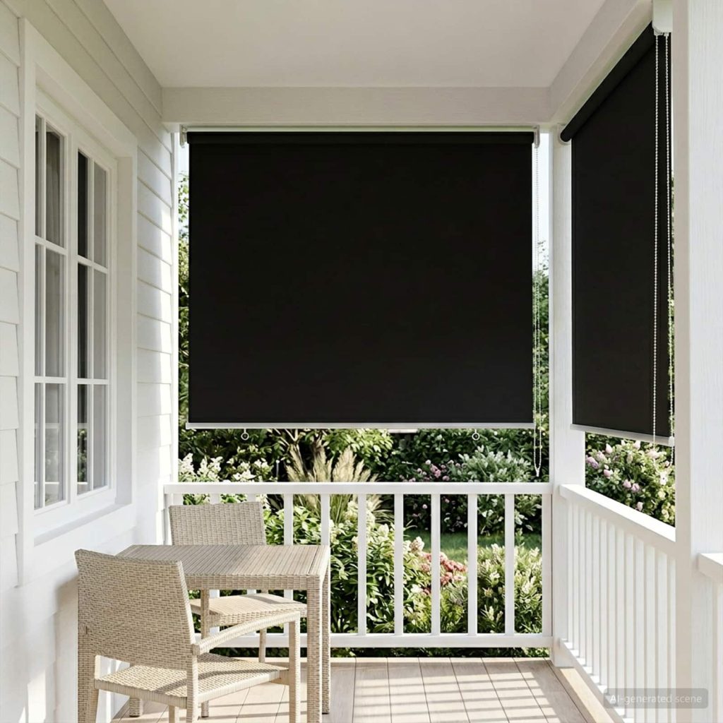 Rullaverho UV-suojaus Musta 80 x 140 cm Polyesteri