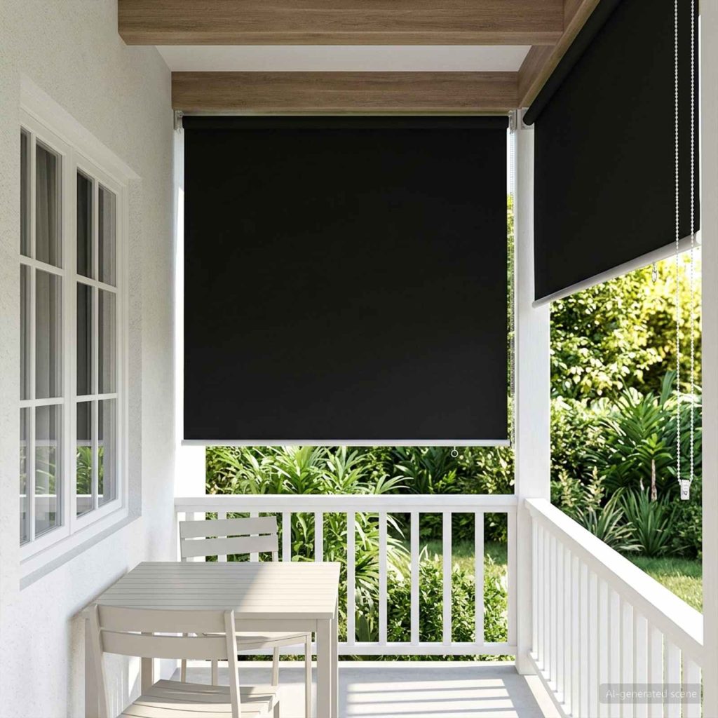 Rullaverho UV-suojaus Musta 60 x 230 cm Polyesteri
