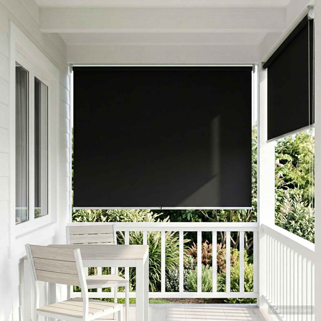 Rullaverho UV-suojaus Musta 120 x 230 cm Polyesteri