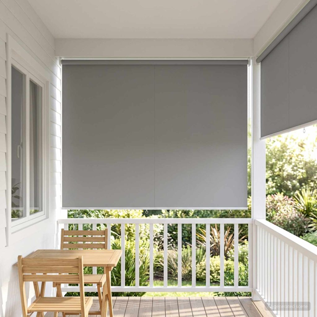 Rullaverho UV-suojaus Vaaleanharmaa 160 x 140 cm Polyesteri
